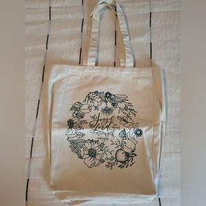 Gracelaced Floral Canvas Tote Bag